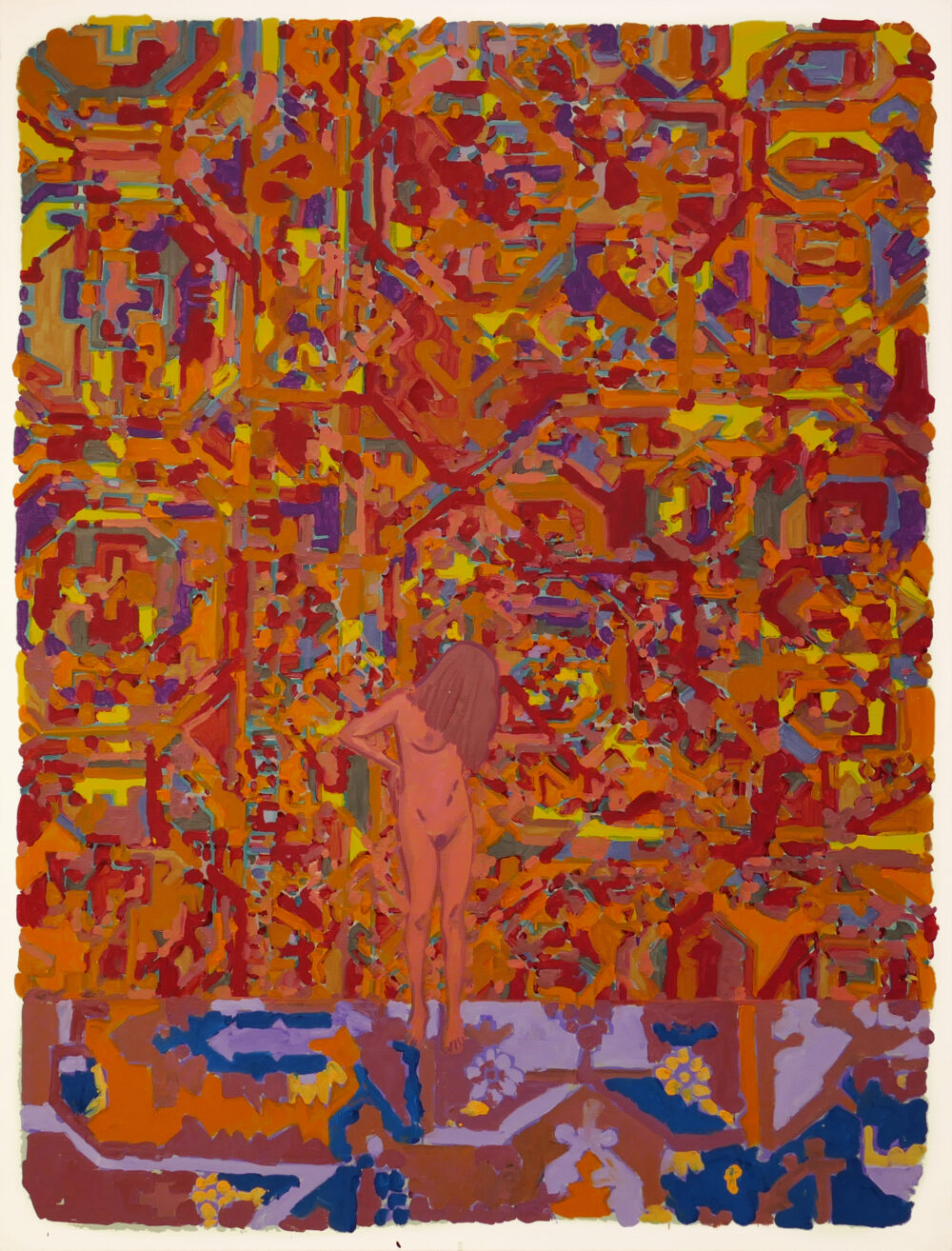 Big Rug, Small, 2014, Öl auf Leinwand, 130 x 100 cm