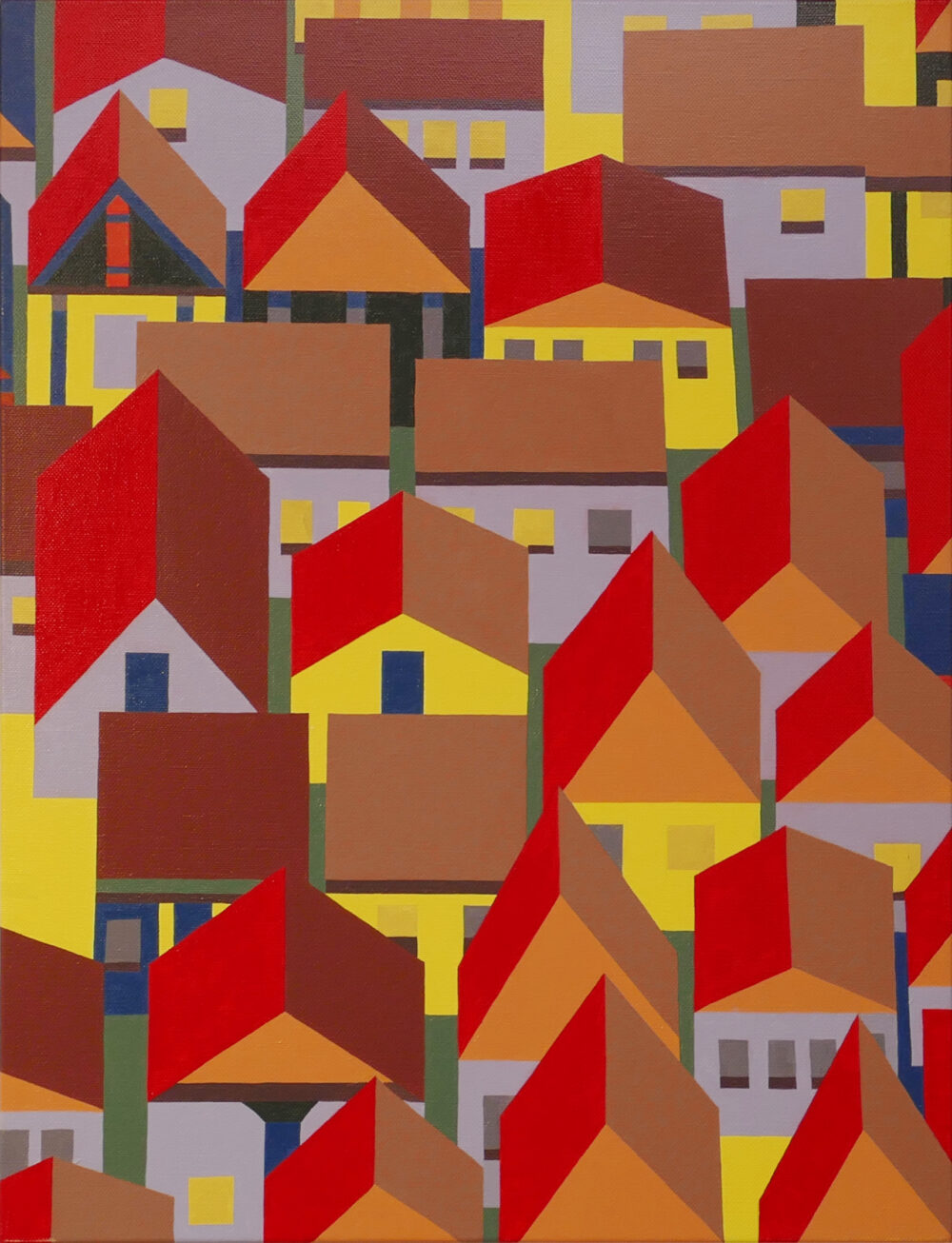 Hubert Schmalix, Landscape, „Neighborhood, Small", 2010, Öl auf Leinwand, 90 x 70 cm