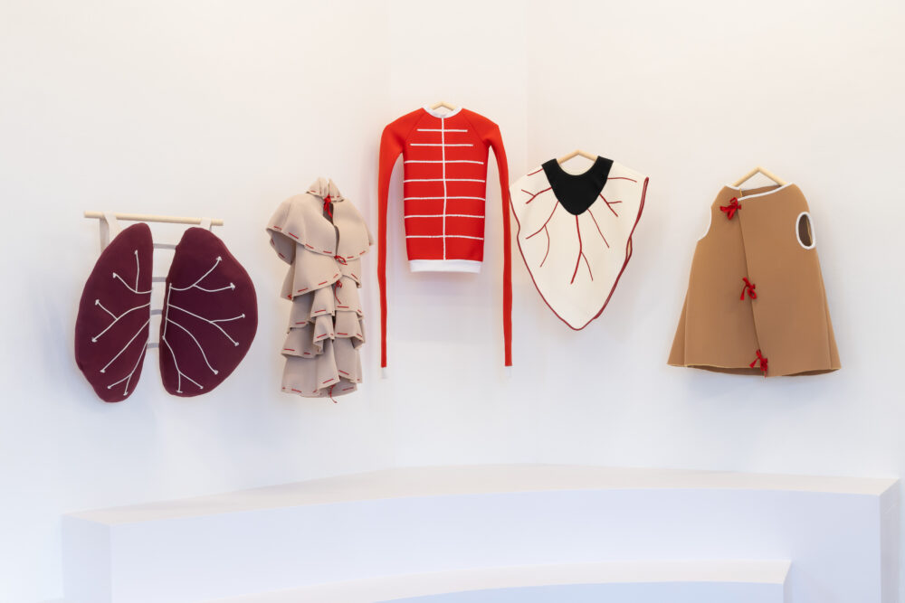 Eva Koťátková, Konferenz der Körperteile (Auf Grün wirkt das Blut weniger eindrucksvoll), 2016, Foto: Thomas Raggam