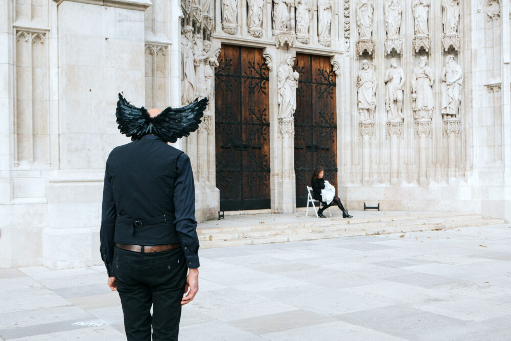 PAROLE OF AN APPARITION, Nigel Rolfe and Paula Fitzsimons, Performance at Votivkirche, gottrekorder & HM Communication, Wien 2025