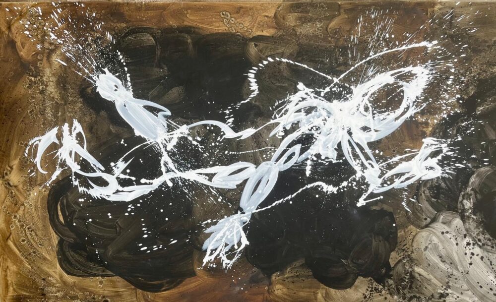 Ines Valentinitsch, Pendulous, 2024, Öl auf Leinwand, 150 x 250 cm (Foto: Valentinitsch)