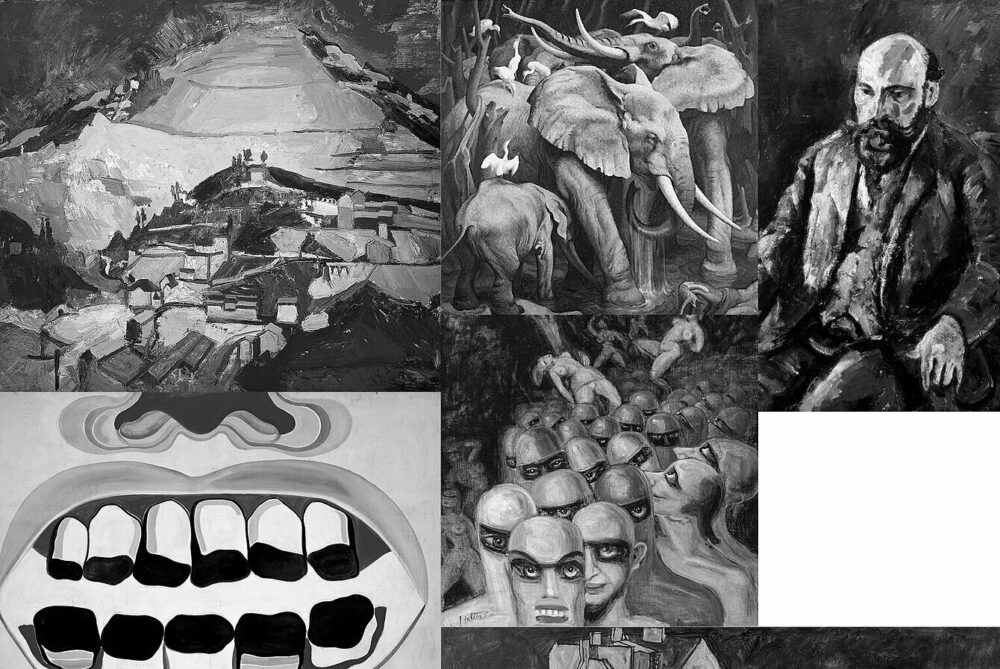 (Detail) Friedrich Aduatz, Friedrich von Amerling, Herbert Boeckl, Marie Egner, Felix Harta, Wolfgang Hollegha, Alwine Hotter, Elke Krystufek, Oswald Oberhuber, Egon Schiele, Ferdinand Georg Waldmüller, Johannes Wohlfart, Bildrecht, Wien 2024: Norbertine Bresslern-Roth, Maria Lassnig, Julian Opie