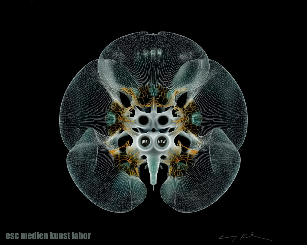 ©esc medien kunst labor, BioDigital Organisms - Emergence Study: Central Formation, by Amy Karle, 2024