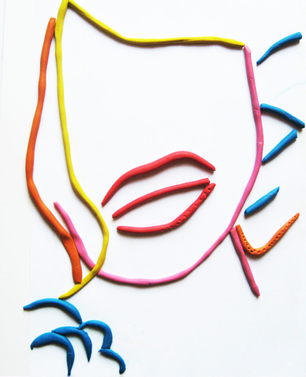 Veronika Dreier, Woman, 2007, 30 x 21 cm Plastillin auf Karton